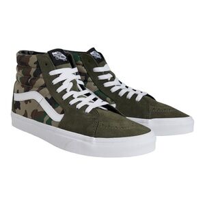 VANS | SK8-Hi Hi Top Trainers Camo Olive/​White